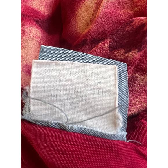 Vintage Rabbit Designs Red Double Lined Maxi Summer Dress Size 14M - Picture 5 of 6